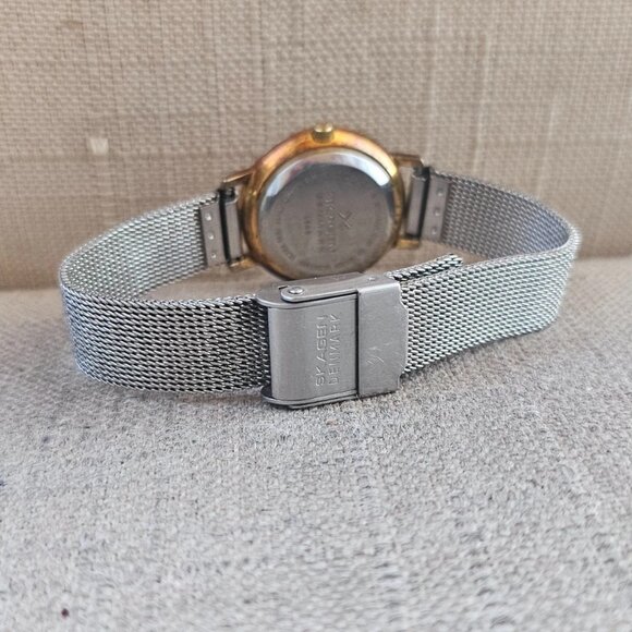 Skagen Denmark Women Wristwatch Silver/Gold Tone Bezel Analog Quartz Wrist Watch - Picture 7 of 12